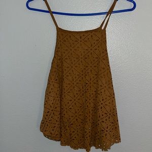 Brown spaghetti strap top